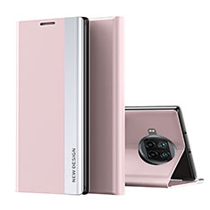 Funda de Cuero Cartera con Soporte Carcasa Q01H para Xiaomi Mi 10i 5G Oro Rosa