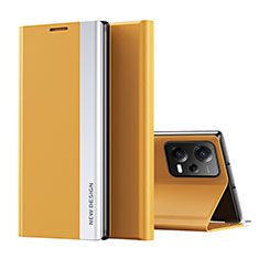 Funda de Cuero Cartera con Soporte Carcasa Q01H para Xiaomi Poco X5 5G Amarillo