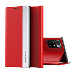 Funda de Cuero Cartera con Soporte Carcasa Q01H para Xiaomi Redmi 10 4G Rojo