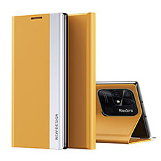 Funda de Cuero Cartera con Soporte Carcasa Q01H para Xiaomi Redmi 10 Power Amarillo