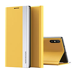 Funda de Cuero Cartera con Soporte Carcasa Q01H para Xiaomi Redmi 9A Amarillo