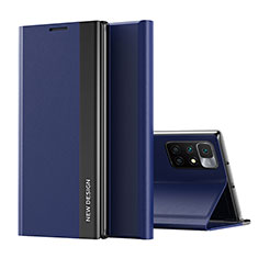 Funda de Cuero Cartera con Soporte Carcasa Q01H para Xiaomi Redmi Note 11 4G (2021) Azul