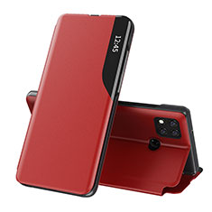 Funda de Cuero Cartera con Soporte Carcasa Q02H para Xiaomi POCO C3 Rojo