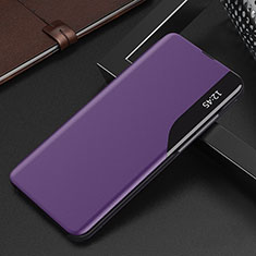 Funda de Cuero Cartera con Soporte Carcasa Q02H para Xiaomi Poco X3 Morado