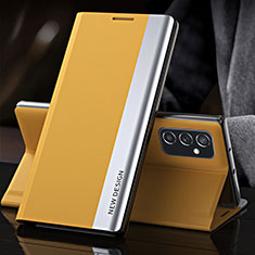 Funda de Cuero Cartera con Soporte Carcasa Q03H para Samsung Galaxy M52 5G Amarillo