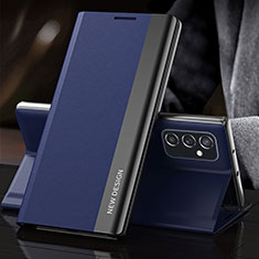 Funda de Cuero Cartera con Soporte Carcasa Q03H para Samsung Galaxy M52 5G Azul