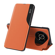Funda de Cuero Cartera con Soporte Carcasa QH1 para Huawei Honor Magic4 Lite 5G Naranja