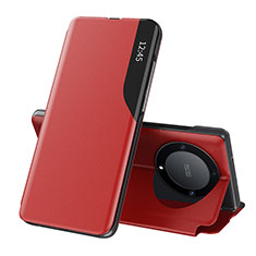 Funda de Cuero Cartera con Soporte Carcasa QH1 para Huawei Honor Magic5 Lite 5G Rojo