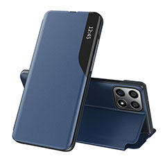 Funda de Cuero Cartera con Soporte Carcasa QH1 para Huawei Honor X6 5G Azul