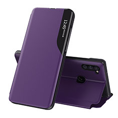 Funda de Cuero Cartera con Soporte Carcasa QH1 para Samsung Galaxy A11 Morado