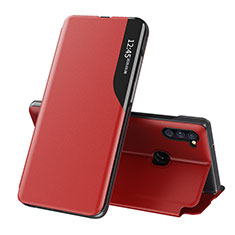 Funda de Cuero Cartera con Soporte Carcasa QH1 para Samsung Galaxy A11 Rojo