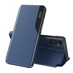 Funda de Cuero Cartera con Soporte Carcasa QH1 para Samsung Galaxy A14 5G Azul