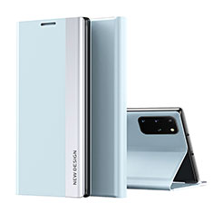 Funda de Cuero Cartera con Soporte Carcasa QH1 para Samsung Galaxy A53 5G Azul Cielo