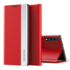 Funda de Cuero Cartera con Soporte Carcasa QH1 para Samsung Galaxy A70 Rojo