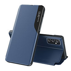 Funda de Cuero Cartera con Soporte Carcasa QH1 para Samsung Galaxy F23 5G Azul