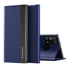 Funda de Cuero Cartera con Soporte Carcasa QH1 para Samsung Galaxy M21s Azul
