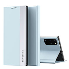 Funda de Cuero Cartera con Soporte Carcasa QH1 para Samsung Galaxy S20 Plus 5G Azul Claro