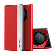 Funda de Cuero Cartera con Soporte Carcasa QH2 para Huawei Honor X9b 5G Rojo