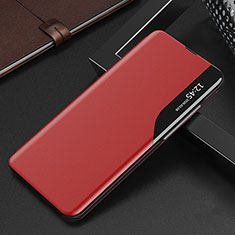 Funda de Cuero Cartera con Soporte Carcasa QH2 para Samsung Galaxy A50S Rojo