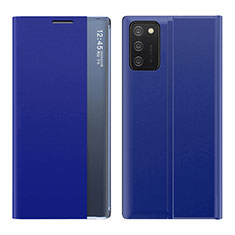 Funda de Cuero Cartera con Soporte Carcasa QH2 para Samsung Galaxy F02S SM-E025F Azul