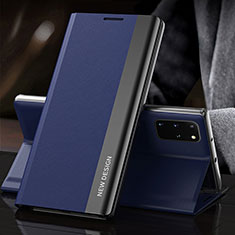 Funda de Cuero Cartera con Soporte Carcasa QH2 para Samsung Galaxy S20 Plus 5G Azul