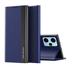 Funda de Cuero Cartera con Soporte Carcasa QH2 para Xiaomi Poco F5 5G Azul