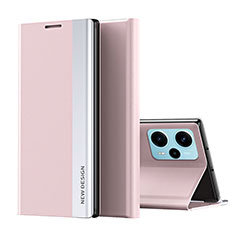 Funda de Cuero Cartera con Soporte Carcasa QH2 para Xiaomi Poco F5 5G Oro Rosa