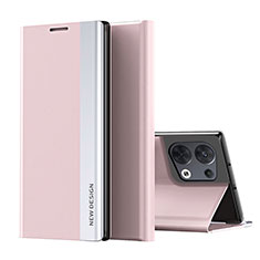 Funda de Cuero Cartera con Soporte Carcasa QH2 para Xiaomi Redmi Note 13 5G Oro Rosa