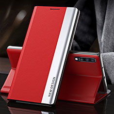 Funda de Cuero Cartera con Soporte Carcasa QH3 para Samsung Galaxy A70 Rojo