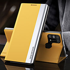 Funda de Cuero Cartera con Soporte Carcasa QH3 para Samsung Galaxy M31 Amarillo