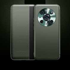 Funda de Cuero Cartera con Soporte Carcasa QK1 para Huawei Honor Magic4 Pro 5G Verde