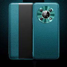 Funda de Cuero Cartera con Soporte Carcasa QK1 para Huawei Honor X9 5G Verde