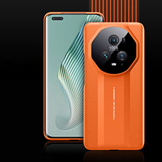 Funda de Cuero Cartera con Soporte Carcasa QK2 para Huawei Honor Magic5 Pro 5G Naranja