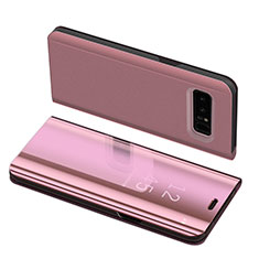 Funda de Cuero Cartera con Soporte Carcasa S01 para Samsung Galaxy Note 8 Duos N950F Oro Rosa