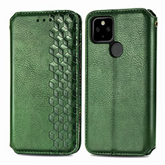 Funda de Cuero Cartera con Soporte Carcasa S01D para Google Pixel 4a 5G Verde