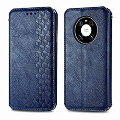 Funda de Cuero Cartera con Soporte Carcasa S01D para Huawei Mate 40 Azul