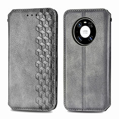 Funda de Cuero Cartera con Soporte Carcasa S01D para Huawei Mate 40 Gris