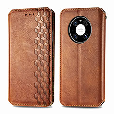 Funda de Cuero Cartera con Soporte Carcasa S01D para Huawei Mate 40 Marron