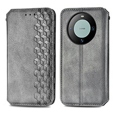 Funda de Cuero Cartera con Soporte Carcasa S01D para Huawei Mate 60 Pro Gris