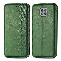 Funda de Cuero Cartera con Soporte Carcasa S01D para Motorola Moto G Power (2021) Verde