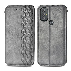 Funda de Cuero Cartera con Soporte Carcasa S01D para Motorola Moto G Power (2022) Gris