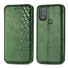 Funda de Cuero Cartera con Soporte Carcasa S01D para Motorola Moto G Power (2022) Verde