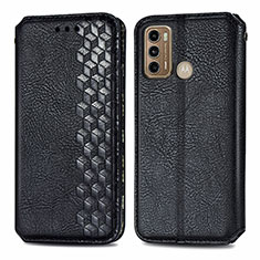 Funda de Cuero Cartera con Soporte Carcasa S01D para Motorola Moto G40 Fusion Negro