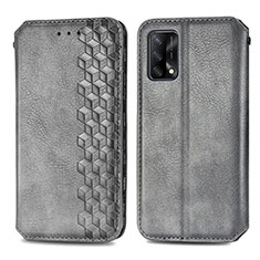 Funda de Cuero Cartera con Soporte Carcasa S01D para Oppo A95 4G Gris