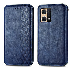 Funda de Cuero Cartera con Soporte Carcasa S01D para Oppo F21 Pro 4G Azul