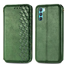 Funda de Cuero Cartera con Soporte Carcasa S01D para Oppo K9 Pro 5G Verde