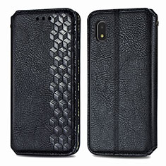 Funda de Cuero Cartera con Soporte Carcasa S01D para Samsung Galaxy A21 SC-42A Negro