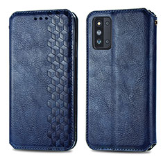 Funda de Cuero Cartera con Soporte Carcasa S01D para Samsung Galaxy F52 5G Azul