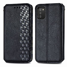 Funda de Cuero Cartera con Soporte Carcasa S01D para Samsung Galaxy M02s Negro