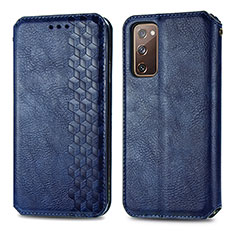 Funda de Cuero Cartera con Soporte Carcasa S01D para Samsung Galaxy S20 FE (2022) 5G Azul